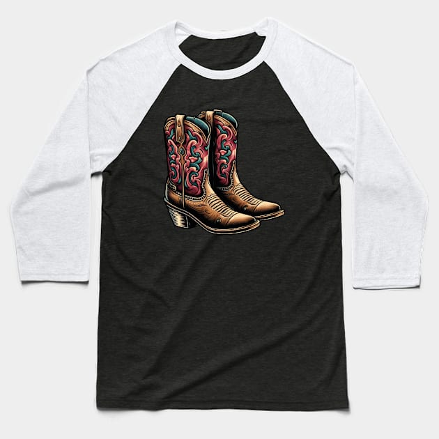 Traditional mexican cowboy boots Baseball T-Shirt by PinScher